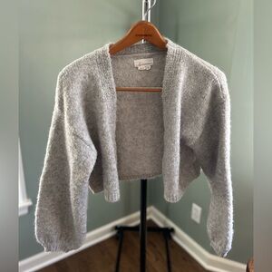 Anthropologie Gray Knit Shrug